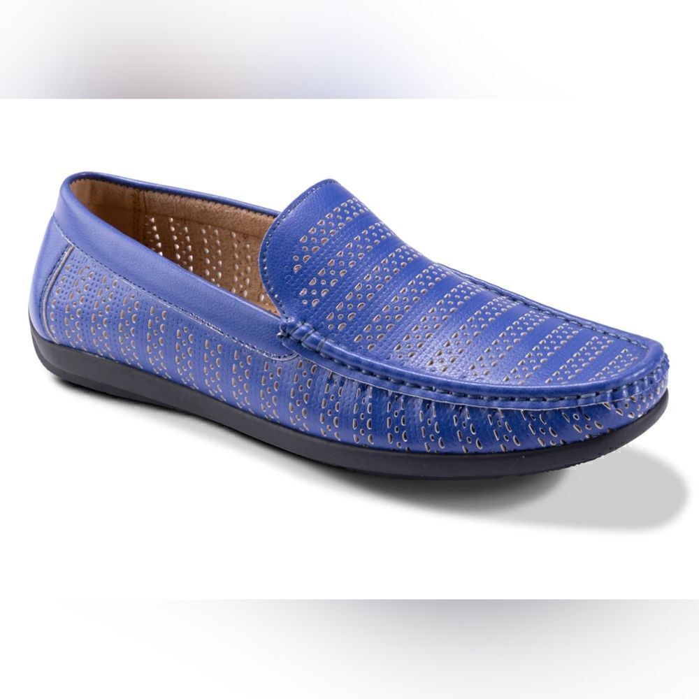 MONTIQUE MEN'S PURPLE PERFORATED DRIVING SHOE S22.